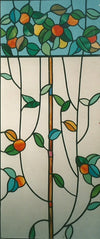 Floral Decorative Stained Window Frames