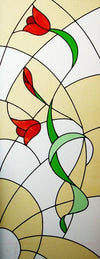 Roses Decorative Stained Window Frames